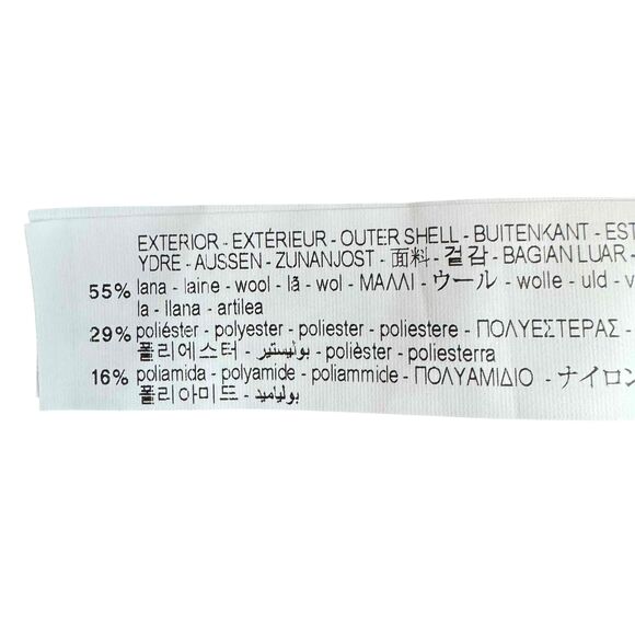 Zara Black Wool Blend Overcoat Buttoned Notched Lapel Mens Size Small - Picture 13 of 16